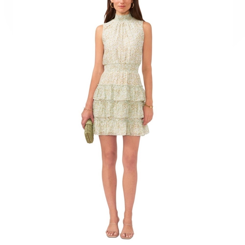1.State Floral Tiered Mini Dress women’s size small